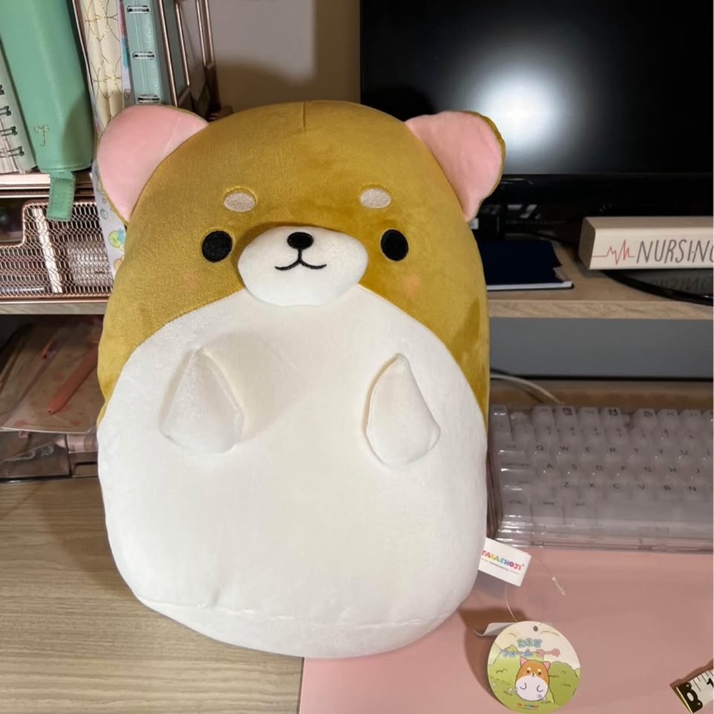 Cute Brown and White Plush Toy